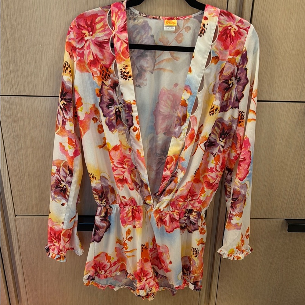 Floral V-Neck Romper